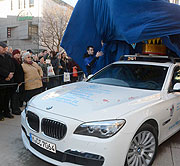 Enthüllung des Prinzenwagens am 10.01.2015 ©Foto: Ingrid Grossmann)